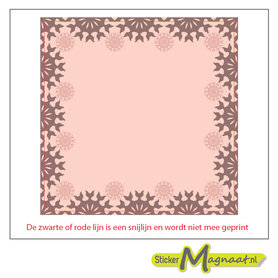 Tegelsticker Barok roze
