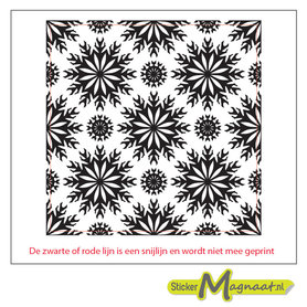 Tegelsticker Marokkaanse cirkels zwart