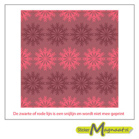 Tegelsticker Arabische cirkels donker rood