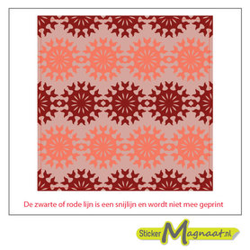 Tegelsticker cirkels donker rood