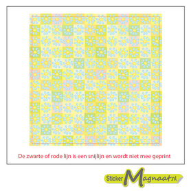 Tegelsticker kleurrijke margriet