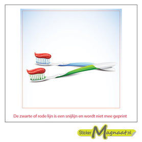 Tegelstickers - Tandenborstel - 5 Stuks