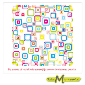 Tegelsticker vierkanten felle kleuren