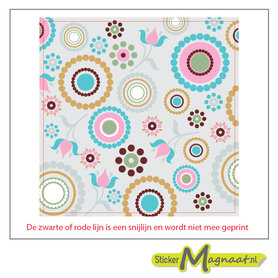 Tegelsticker circels felle kleuren
