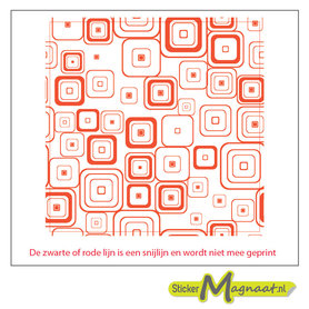 Tegelsticker vierkanten oranje