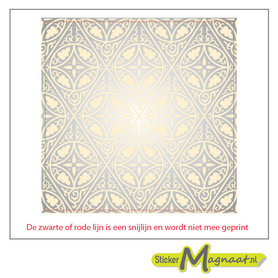 Tegelsticker barok vaag grijs