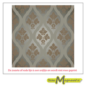 Tegelsticker barok grijs