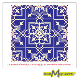Tegel sticker marokaans barok negatief