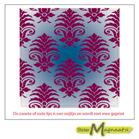 Tegelsticker barok rood