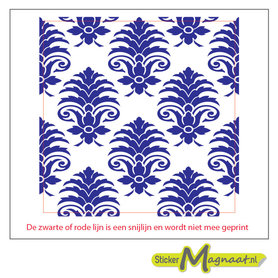 Tegelsticker barok bloem