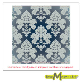 Tegelsticker Barok grijs zwart