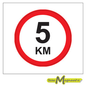 5 KM Bord Stickers