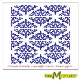 Tegelstickers barok blauw