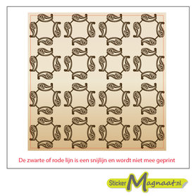 Tegelsticker barok vierkant