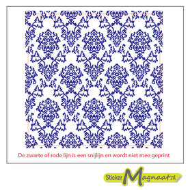 Tegelsticker marokkaans delfs blauw