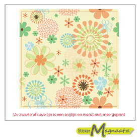 Tegelsticker Abstracte bloemen