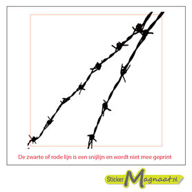 Tegelsticker - Prikkeldraad