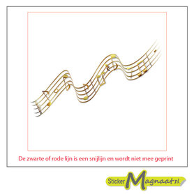 Tegelstickers - Notenbalk - 5 Stuks