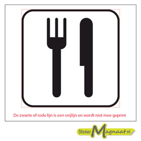Tegelstickers - Mes en Vork - 5 Stuks
