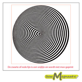 Tegelsticker meerdere cirkels zwart