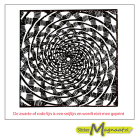 Tegelsticker tornado zwart