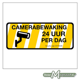 Camera Bewakingsstickers - 6 Stuks