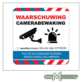 Camera Bewakingsstickers - 6 Stuks