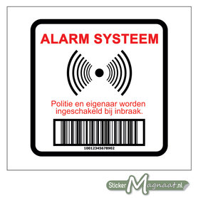Alarm Systeem Stickers - 6 Stuks