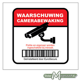 Camera Bewakingsstickers - 6 Stuks