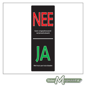 Ja-Nee Geen Verkoop Deur Sticker