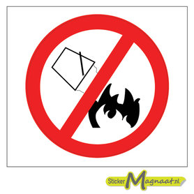 Verboden te Blussen met Water Stickers