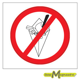 Verboden te Eten Stickers