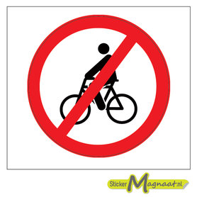 Verboden te Fietsen Stickers