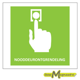 Nooddeur Ontgrendeling Stickers