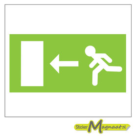 Nooduitgang Links Stickers