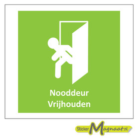 Nooddeur Vrijhouden Stickers