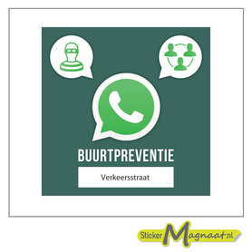 Bord buurtpreventie WhatsApp