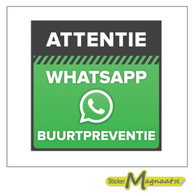WhatsApp buurt preventie bord stickers