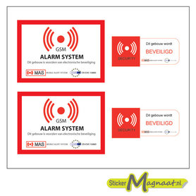 Beveiligingsstickers - Rood - 4 Stuks