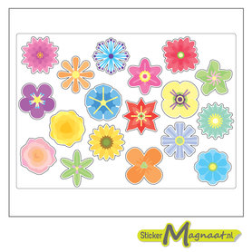 Fietsstickers bloem