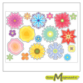 Fiets stickers bloem