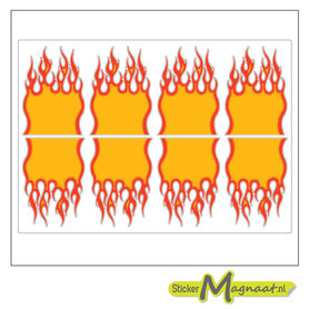 Fietssticker vlammen