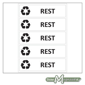 Afval stickers Restafval