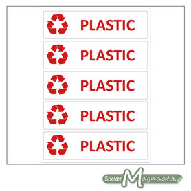 Afval stickers Plastic