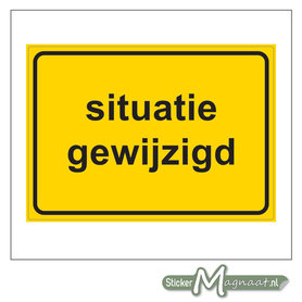 Situatie gewijzigd Sticker