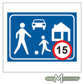 Woonerf 15 KM Sticker