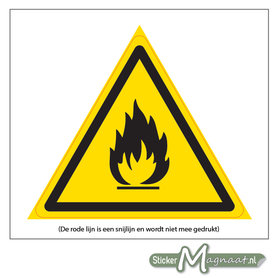 Ontvlambare Materialen Sticker