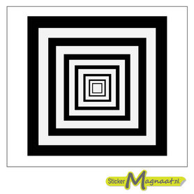 Tegelsticker patroon vierkanten zwart wit