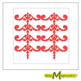 Tegelsticker patroon lijnen rood