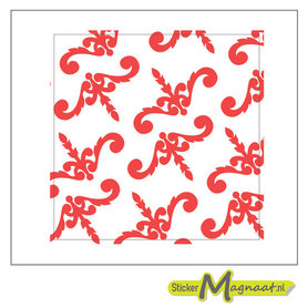 Tegelsticker patroon lijn rood